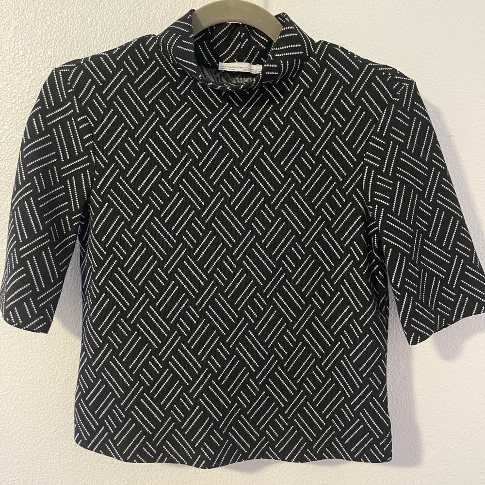 Zara Monochrome Patterned Crop Top